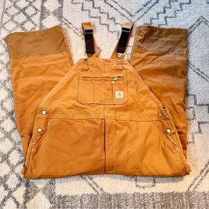 Carhartt Tan Bib Overalls 48x30